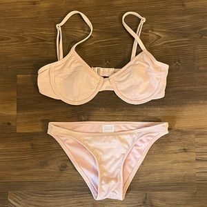 Glittery Light Pink Bikini